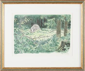 GUNNAR BRUSEWITZ, färglitografi, signerad och numrerad 263/360.