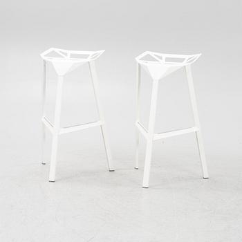 Konstantin Grcic, a pair of 'Stool one' bar stools, Magis, Italy.