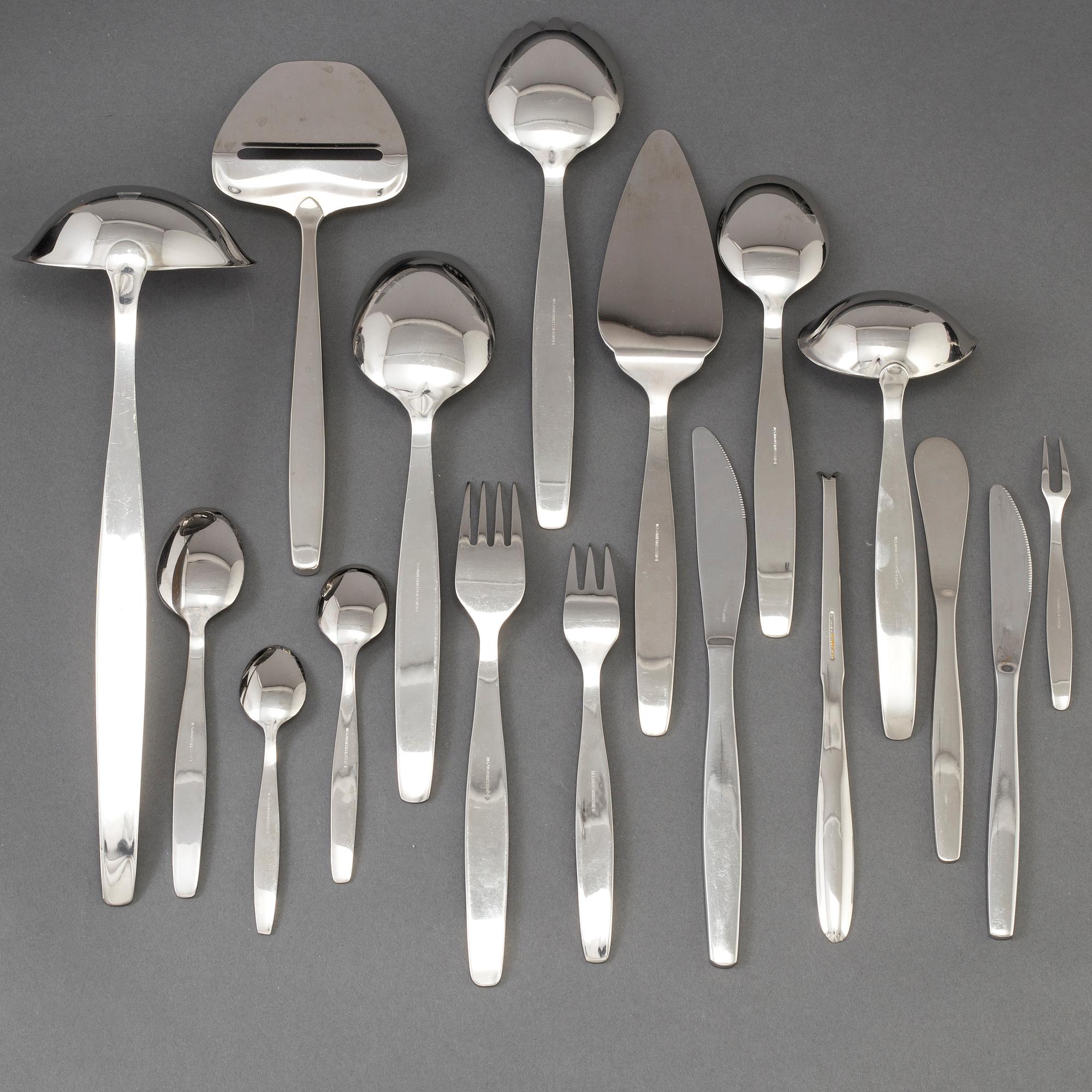BESTICK, 130 delar, stål, "Guldi", Nilsjohan, 1900-talets andra hälft.