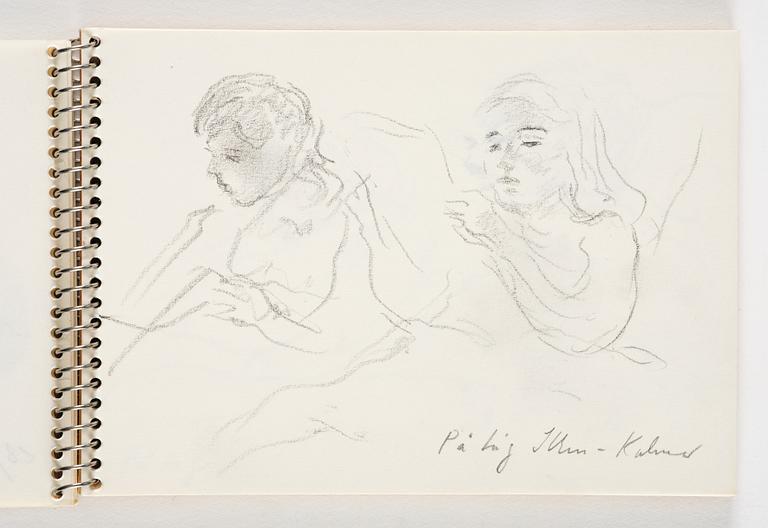 Lotte Laserstein, 4 skissböcker med blyertsteckningar.