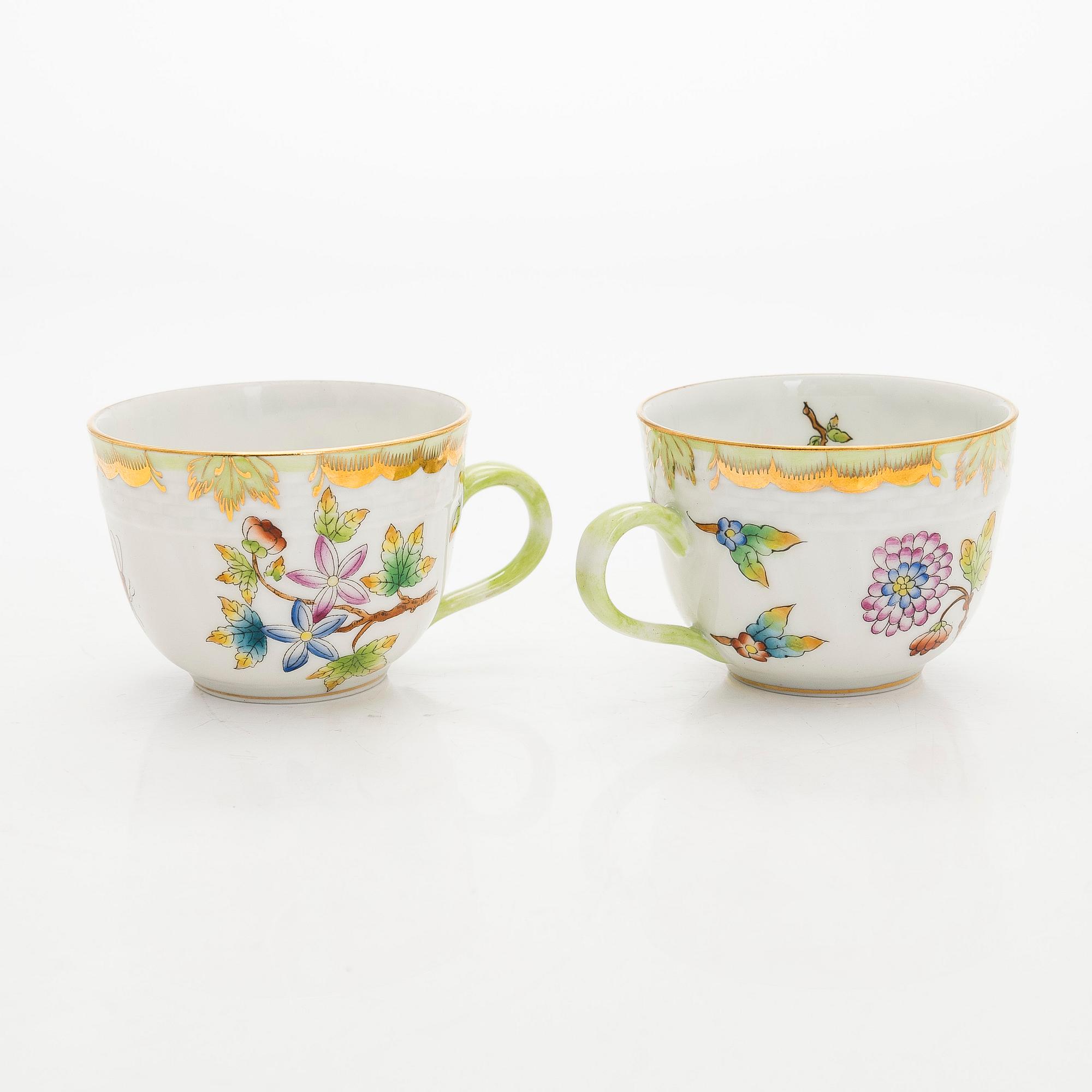 Herend, demitasse kaffeservis, 7 delar,  "Queen Victoria VBO", Ungern.