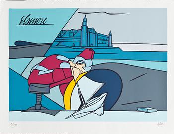 VALERIO ADAMI, färglitografi, signerad 1/200.