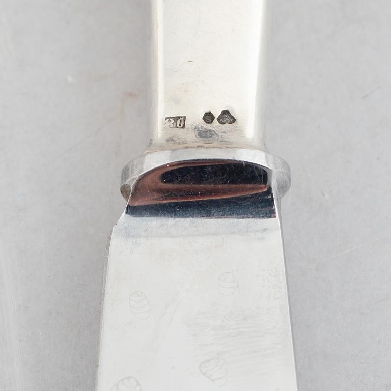 Cutlery service, 81 pieces, silver, model "Snäck" MGAB, Uppsala, second half of the 20th century.