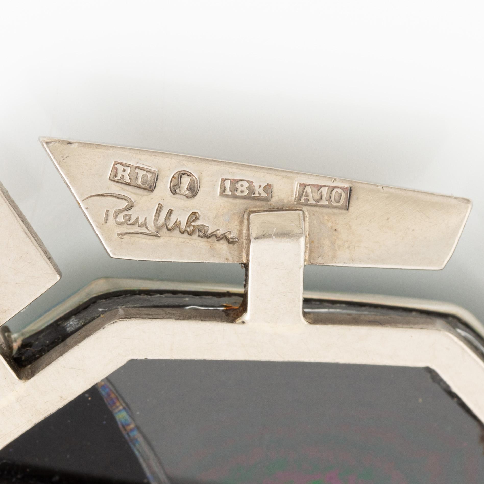 Rey Urban, a brooch, 18K white gold and opal, Stockholm 1975.