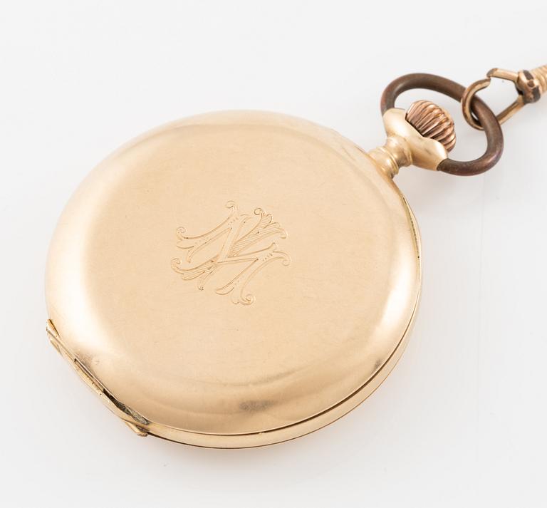 Cyma, pocket watch, hunter, 50 mm.