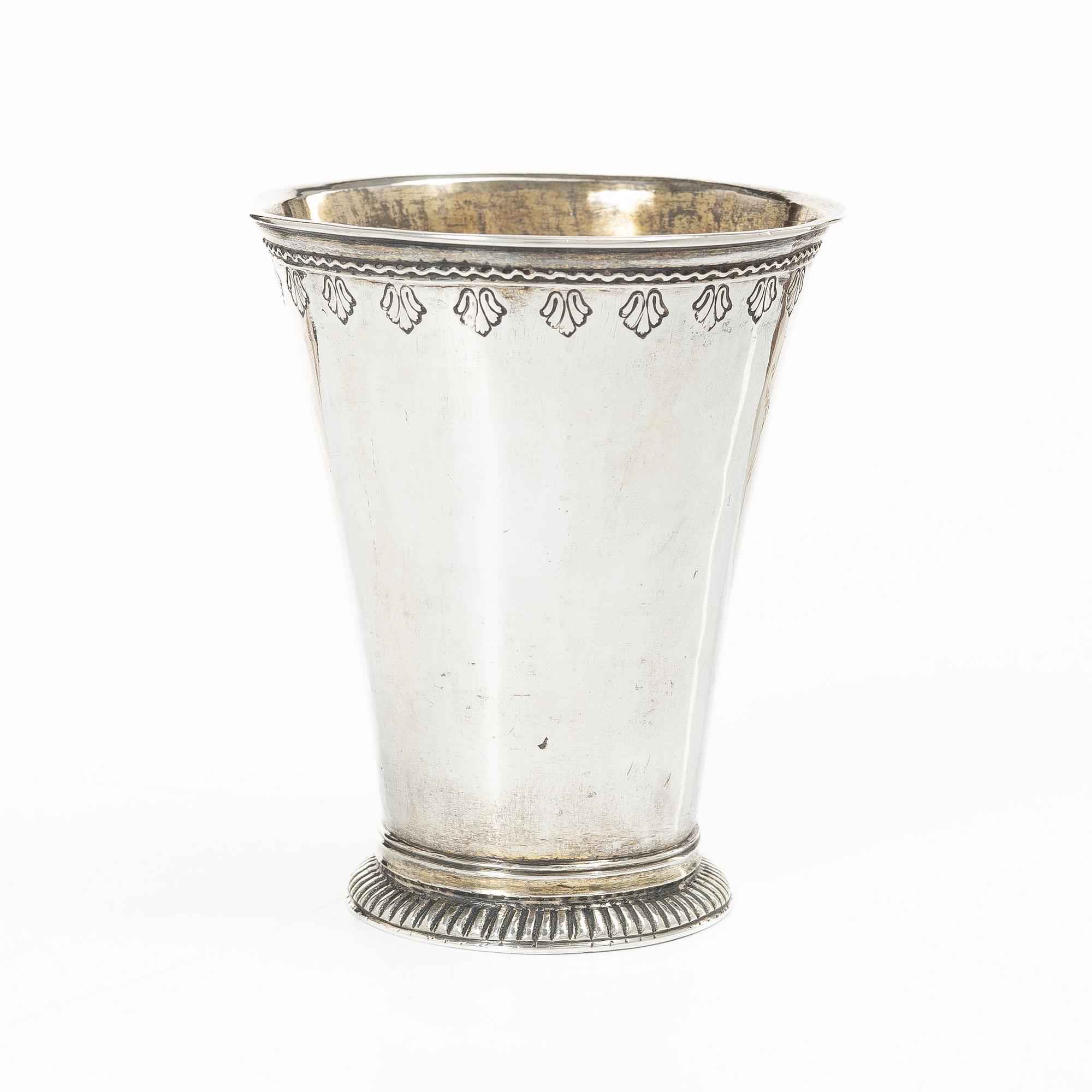 A Swedish silver beaker, late 18th century, possibly H Scharén, Marstrand.