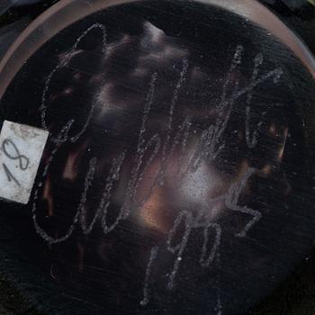 Six glass paper weights, including Robert Eickholt, USA, 1985, & klas-Göran Tinbäck, Sweden.