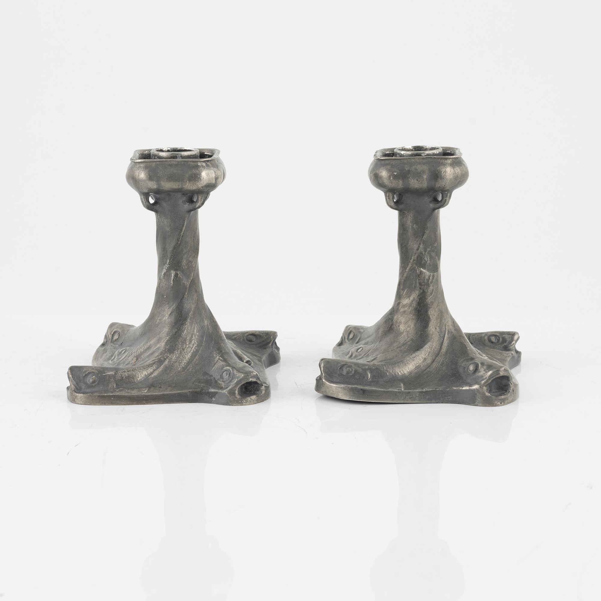 Olof Ahlberg, a six piece pewter writing set, Schreuder & Olsson, Stockholm.