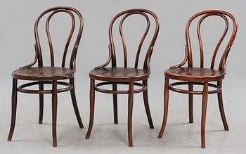 STOLAR, 3 st, Thonet, tidigt 1900-tal.