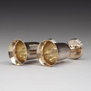 A pair of Swedish 20th century silver cups, marks of Sigurd Persson, Stockholm 1961.