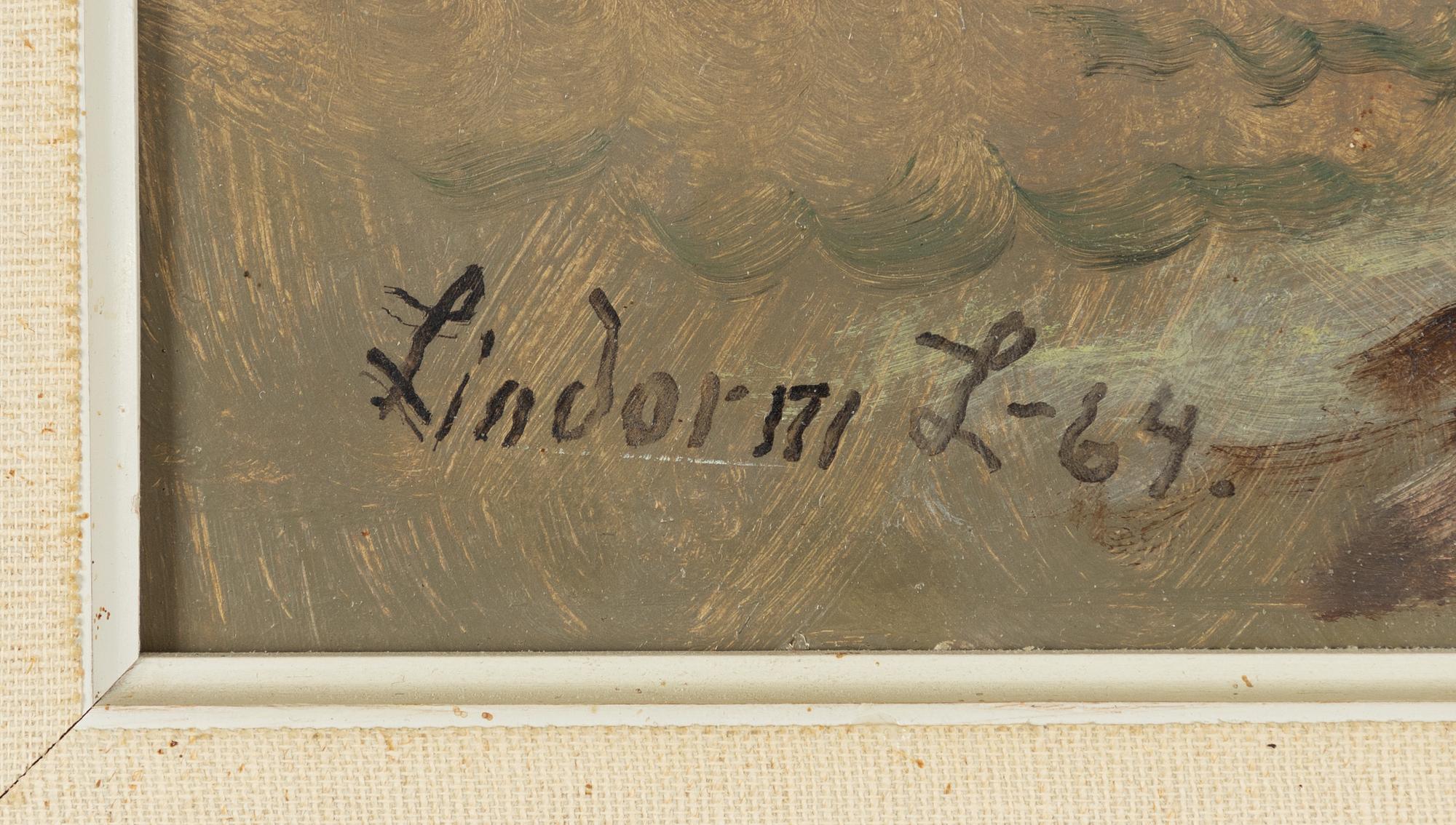 Lindorm Liljefors, Höstlandskap med fasaner.