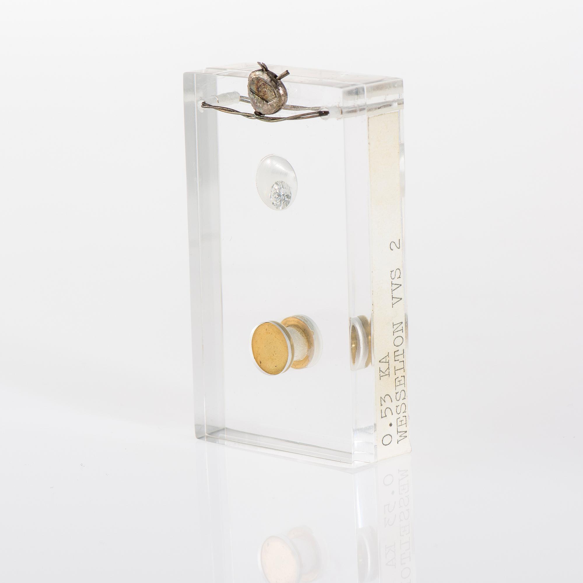 DIAMANT, briljantslipad 0,53 ct H (Wesselton) / VVS2.