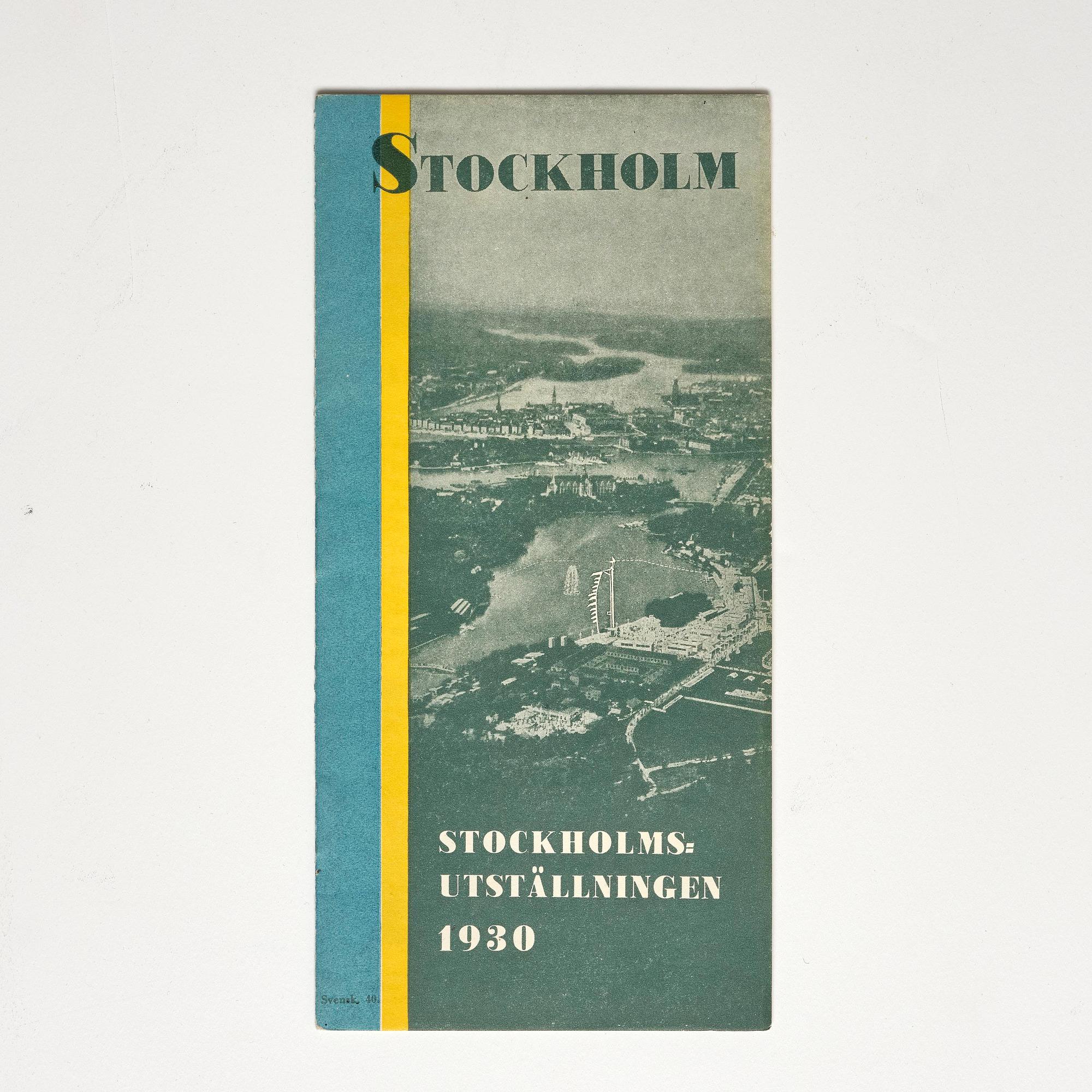 Stockholm Exhibition 1930, catalogue, brochures and souvenirs, six pieces.