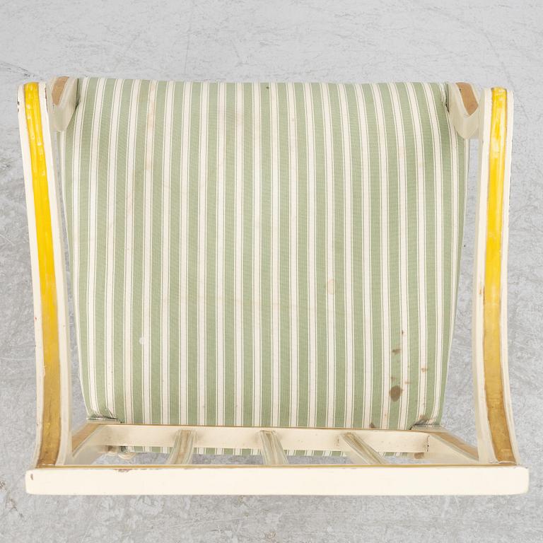 Karmstolar, 2+1 st, sengustavianska, omkring år 1800.