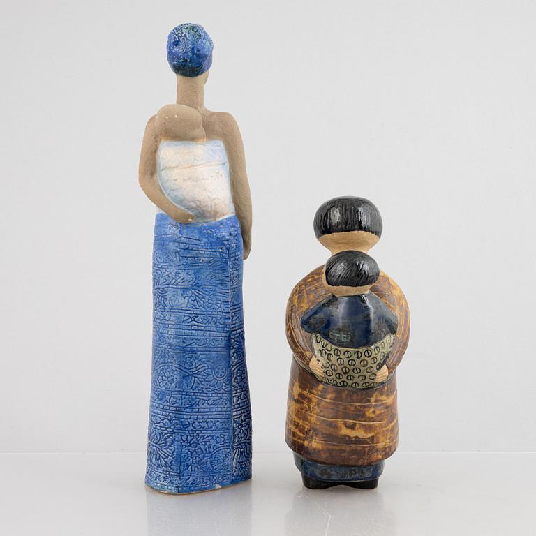 Lisa Larson, two stoneware figurines, including 'Japanska', Gustavsberg and K-Studion.