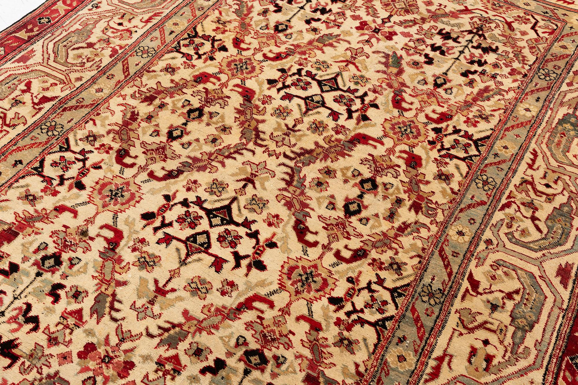 Matta, antik Agra, norra Indien, ca 273 x 181 cm.