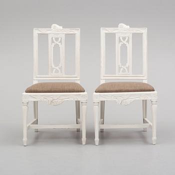 STOLAR, 6 stycken, gustaviansk stil, 1900-talets början.