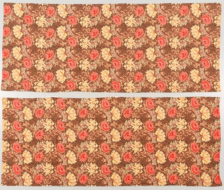 TYG/TYGVÅDER, ett par, "Chrysanthemum Minor", William Morris, omkring 2000.