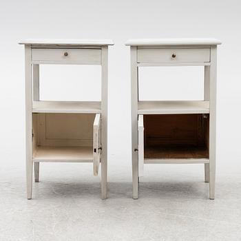 Nightstands, a pair, first half of the 20th century.