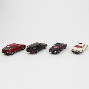 Seven plastic model cars by Ståhlberg Models, Finland, 1970/80s.