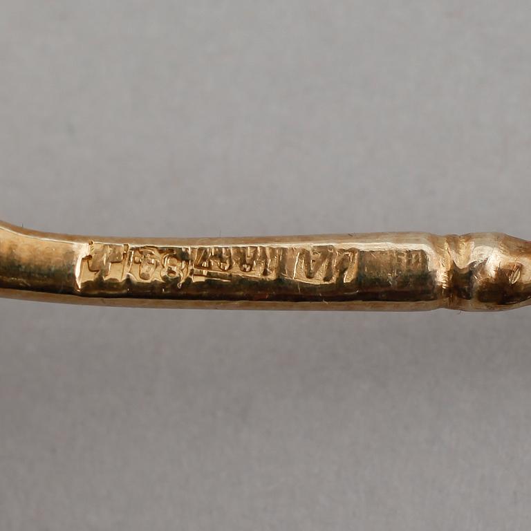 TESKEDAR, 12 st, förgyllt silver, Ryssland 1887. Vikt ca 124 gram.