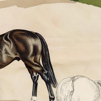 Hermès, scarf, "Les Haras Nationaux".