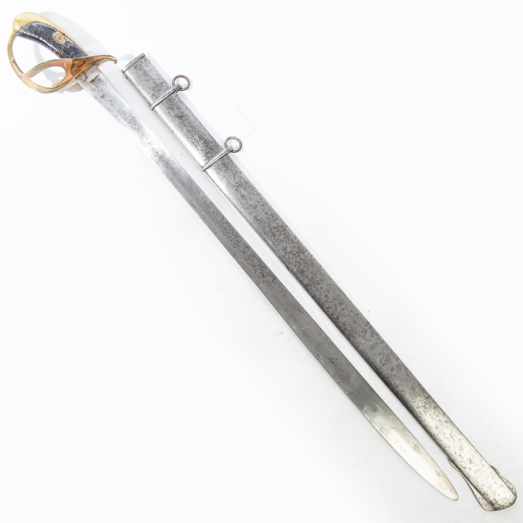 Sabel, svensk, m/1847 för kavalleriet, med balja.