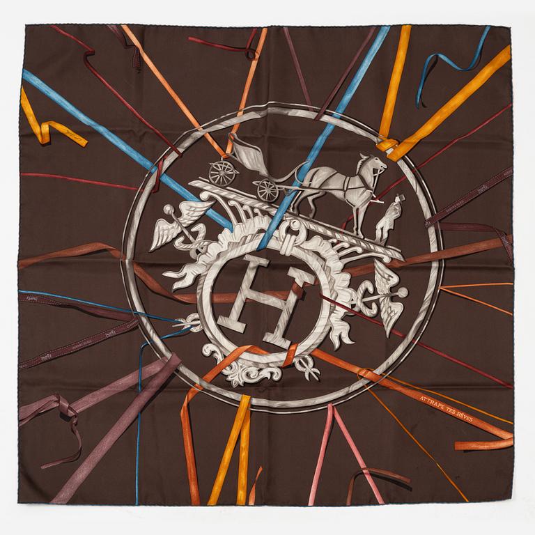 Hermès, an 'Attrape tes Reves' silk scarf.