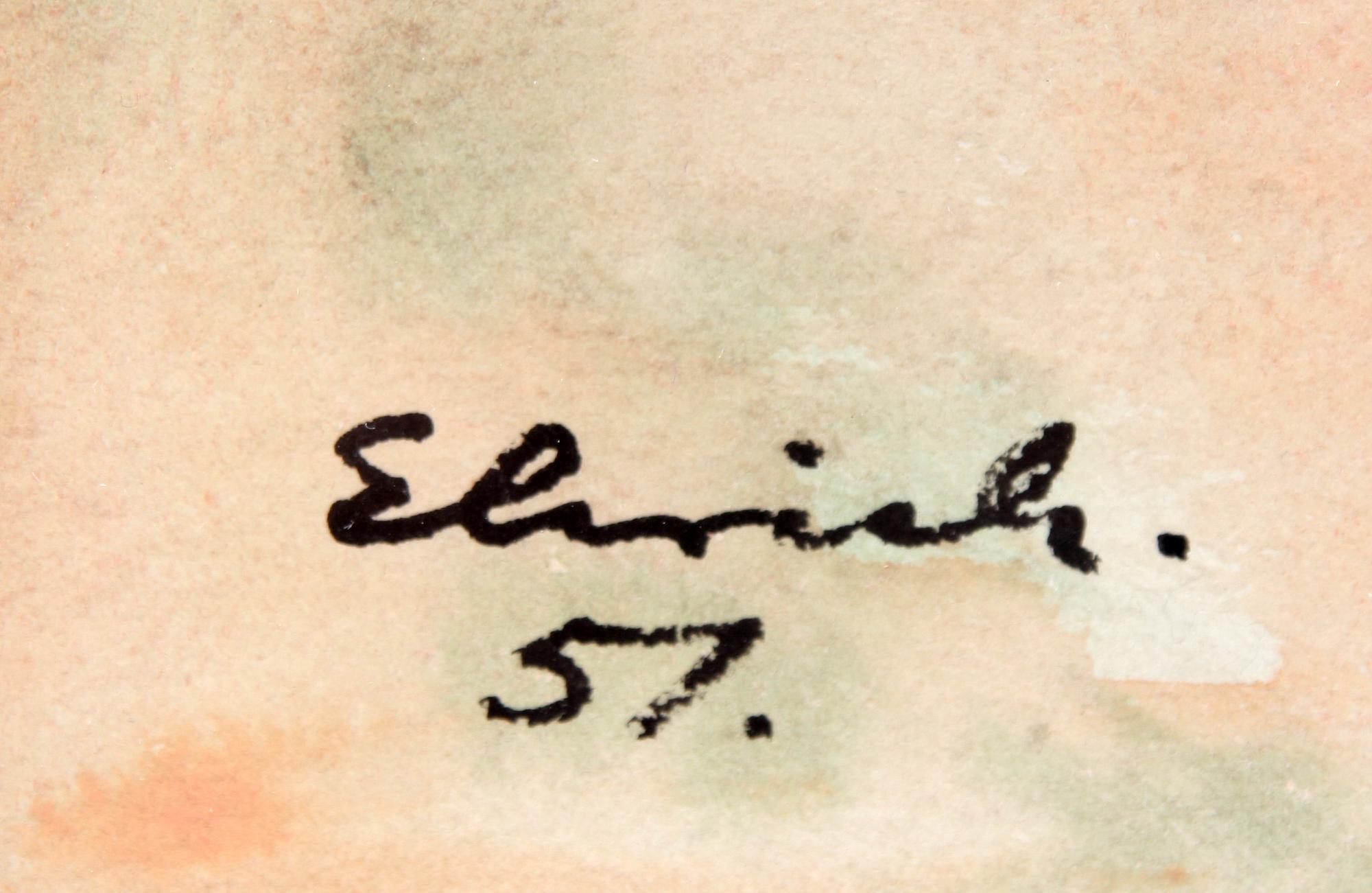 OTTO EHRICH, akvarell, sign och dat -51.