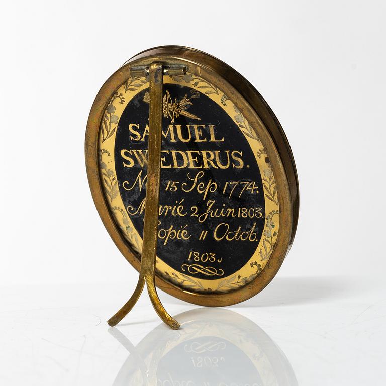 Siluettporträtt, två stycken, omkring år 1800, Sengustavianska.