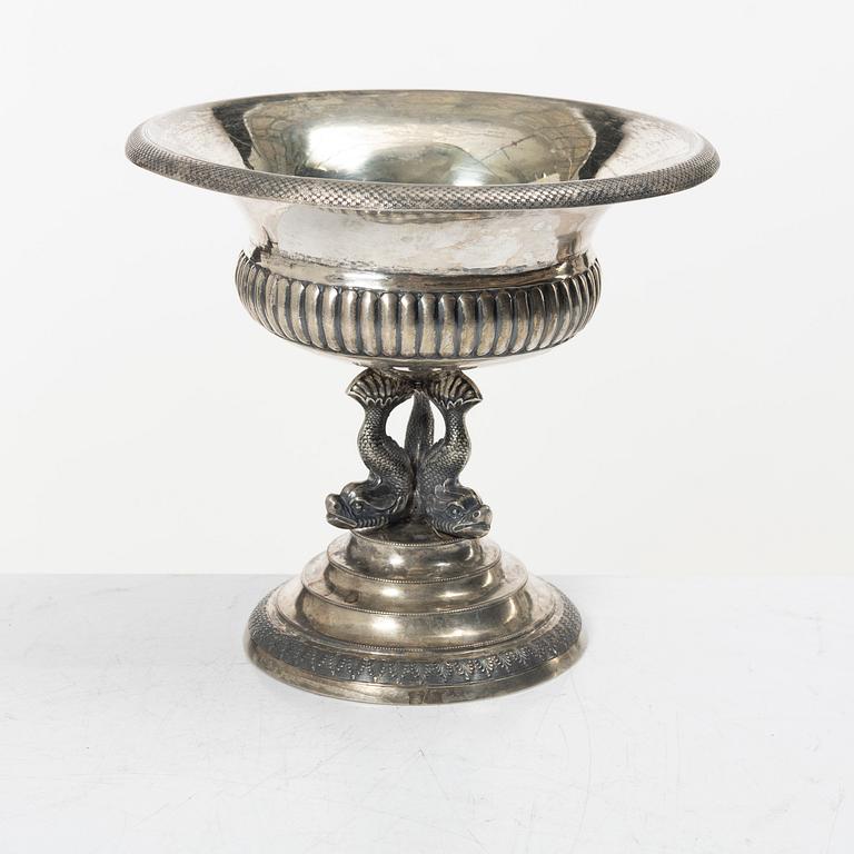 Goblet on foot, silver, Empire, Berlin, Germany, first half of the 19th century.