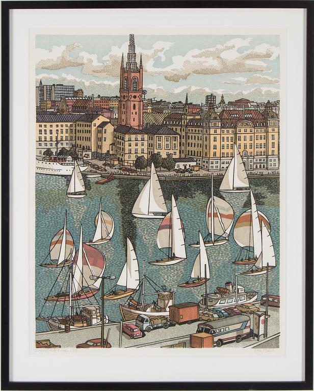 SVENOLOV EHRÉN, färglitografi, signerad, daterad -84 samt numrerad 248/360.