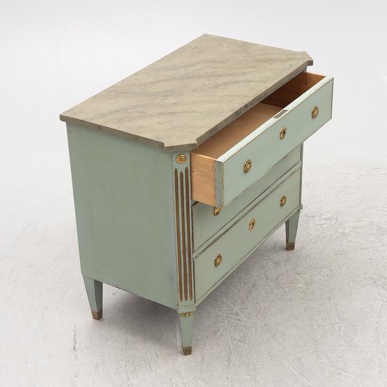 A Gustavian style chest of drawers, mid-20th Century.