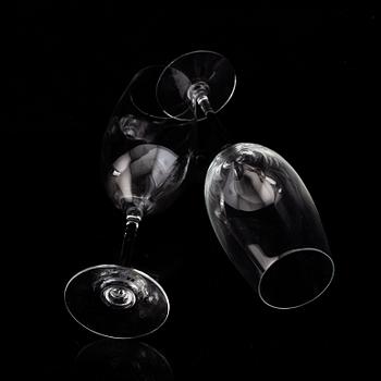 Reijmyre Glasbruk, "Senses", a set of 23 white wine glasses and 24 champagne glasses, design Lina Öhlund.