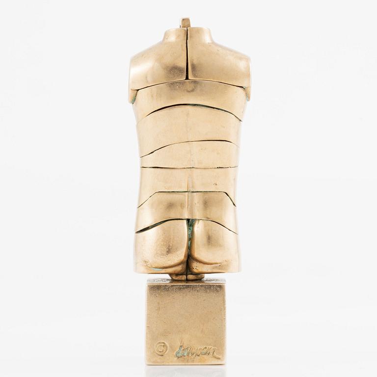 Miguel Berrocal, pendant/sculpture, "Microdavid-off", bronze.