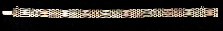 ARMBAND, 14K (56) två färgers guld, Moskva 1907-17.