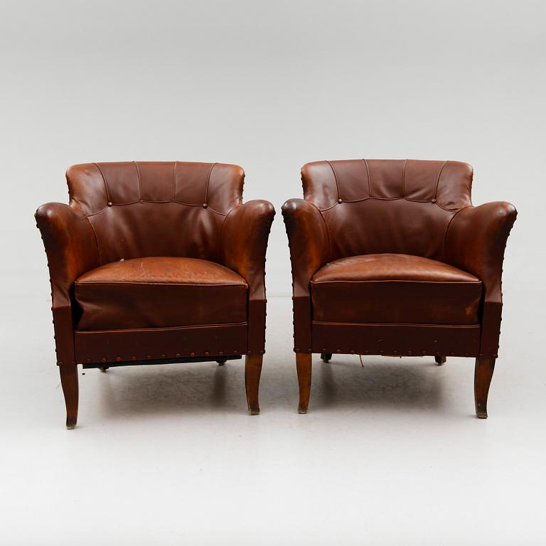 FÅTÖLJER, 1 par, 1900-talets första hälft.