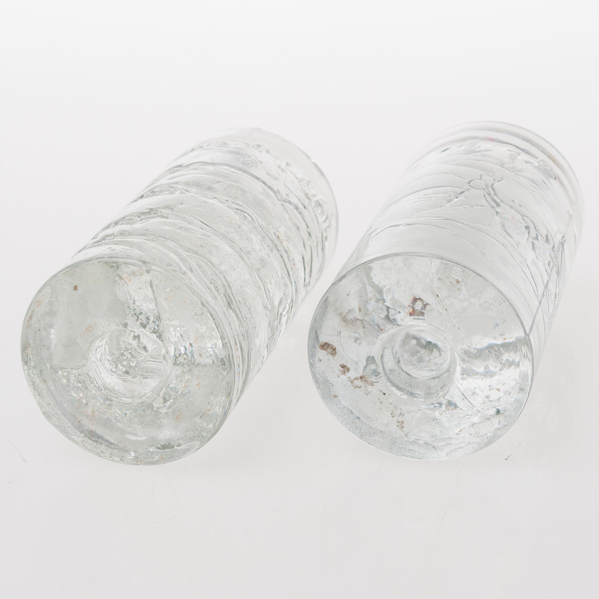 TIMO SARPANEVA, A set of six glass candleholders of the Arkipelago-series for Iittala.