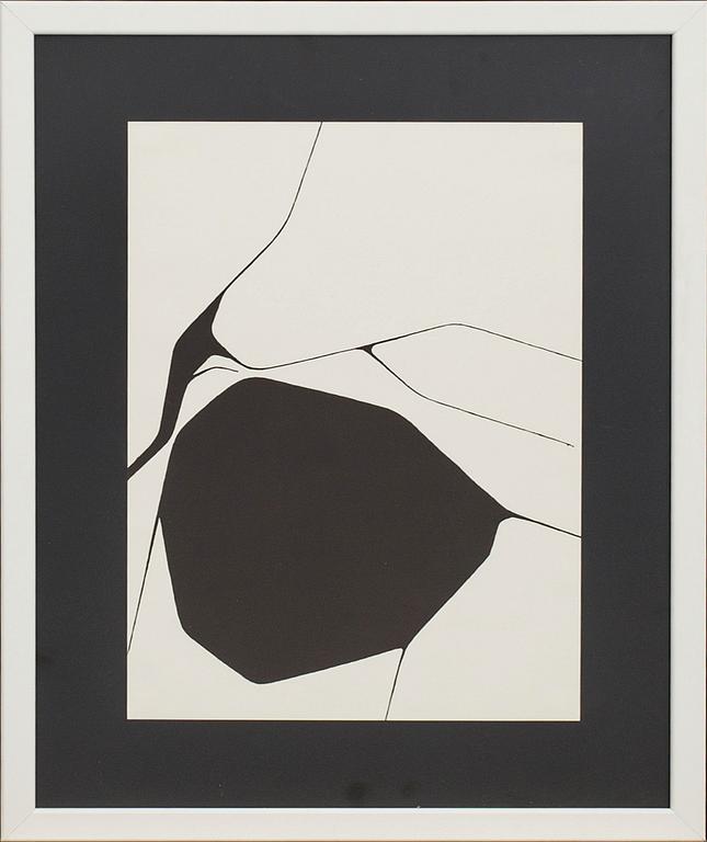 PABLO PALAZUELO, litografi, ur Derrière le Miroir nr 137 1973.