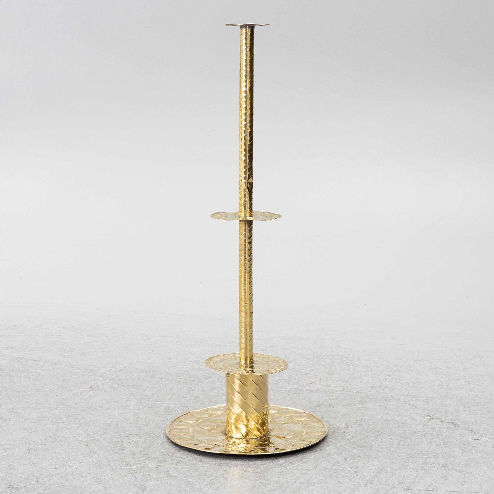 Golvljusstake, barockstil, omkring 1900.