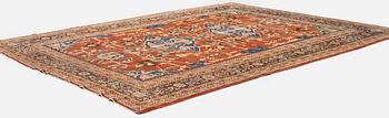 An antique Mahal carpet, West Persia, c. 358 x 266 cm.