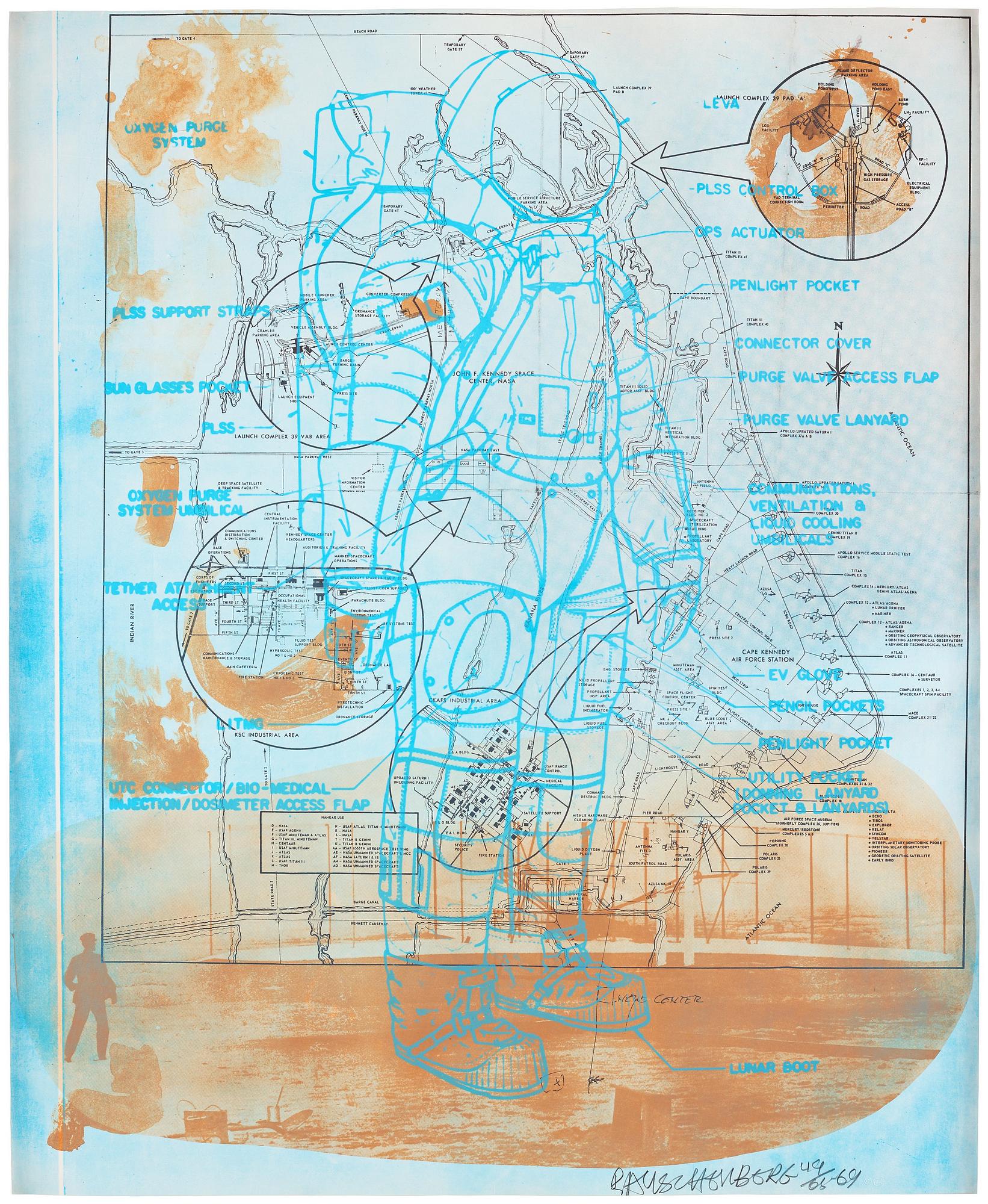 Robert Rauschenberg, "Trust Zone (Stoned Moon Series)".