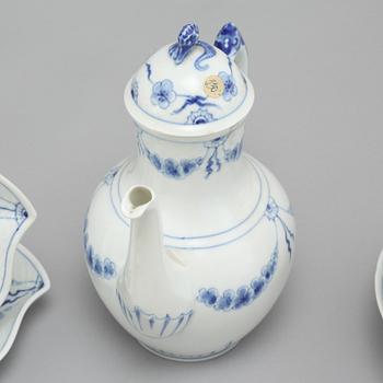 A set of porcelain tableware of 8 pcs, "Empire" by Bing & Gröndahl, Denmark.