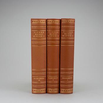 TIDENS KONSTNHISTORIA, 3 volymer, Tidens förlag 1948 och 1950.