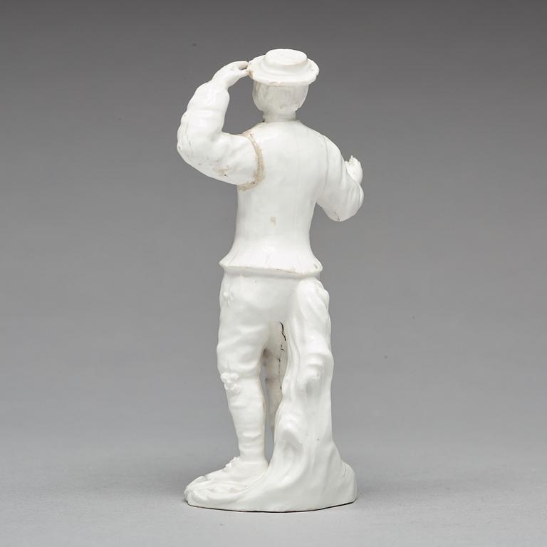 FIGURIN, mjukt porslin. Marieberg, 1700-tal.