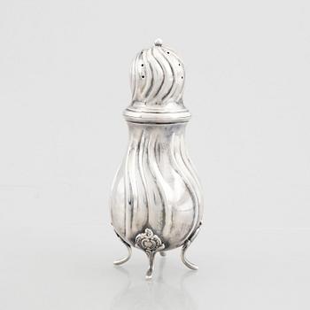 A silver sugar caster, mark of C. Michelsen, Denmark, Swedish import marks, mid 20th Century.