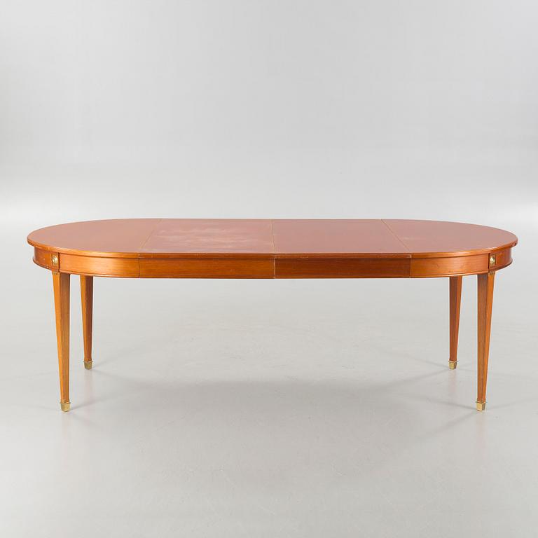 A gustavian style dining table, second half of the 20th century.