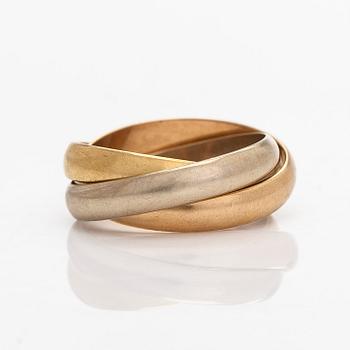 Cartier, ring, "Trinity", 18K trefärgsguld.