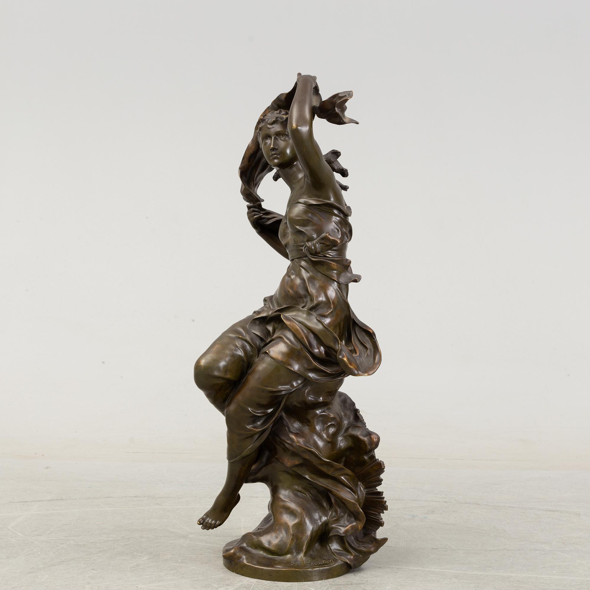 JEAN-BAPTISTE GERMAIN, after, bronze sculpture, 20th century.