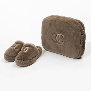 Chanel, slippers "Mules" and bag, Size 36 C, 2024.